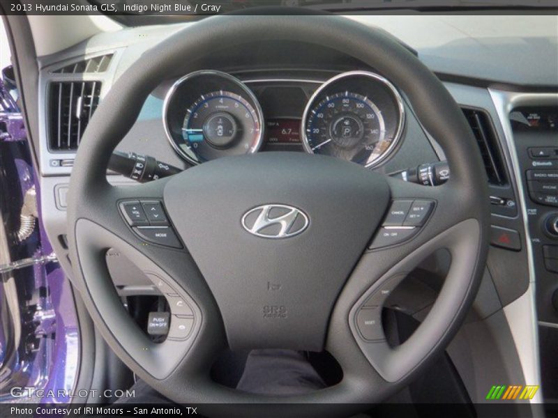 Indigo Night Blue / Gray 2013 Hyundai Sonata GLS