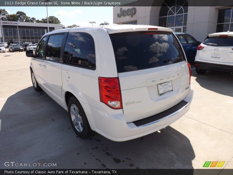Stone White / Black/Light Graystone 2013 Dodge Grand Caravan SE