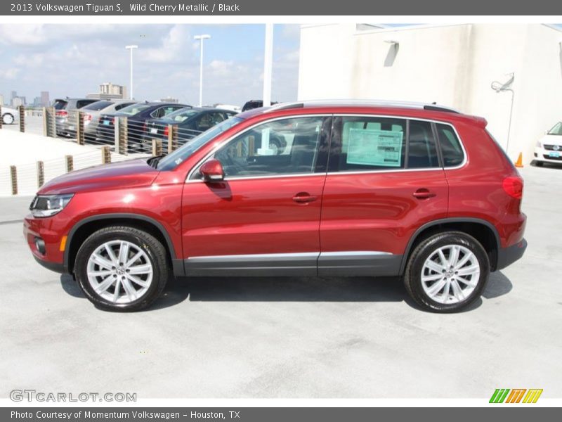 Wild Cherry Metallic / Black 2013 Volkswagen Tiguan S