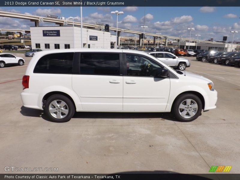 Stone White / Black/Light Graystone 2013 Dodge Grand Caravan SE