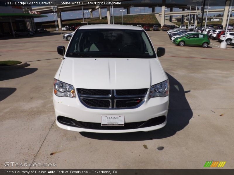 Stone White / Black/Light Graystone 2013 Dodge Grand Caravan SE