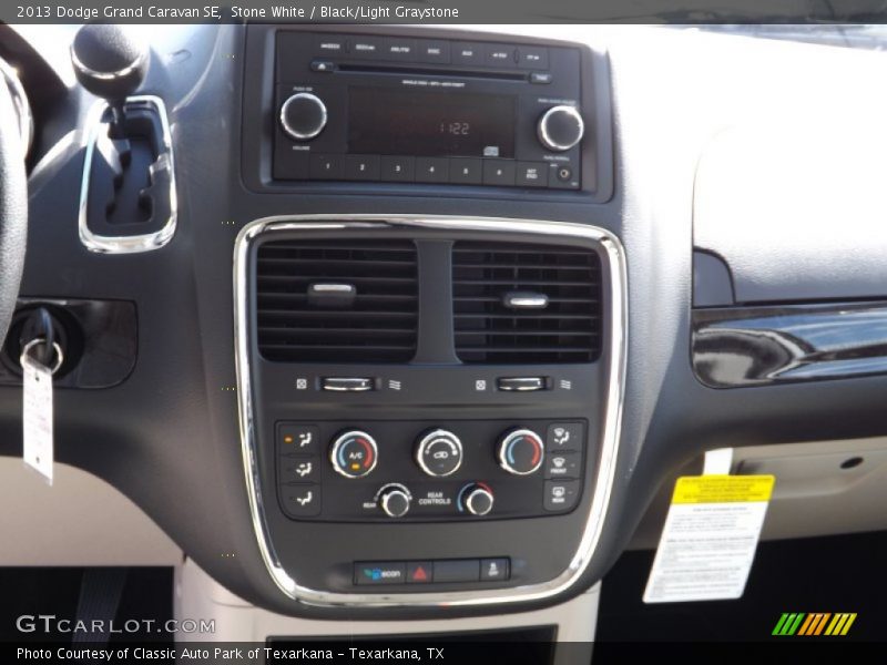 Stone White / Black/Light Graystone 2013 Dodge Grand Caravan SE