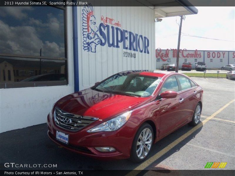 Sparkling Ruby / Black 2013 Hyundai Sonata SE