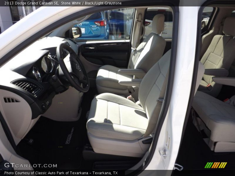 Stone White / Black/Light Graystone 2013 Dodge Grand Caravan SE