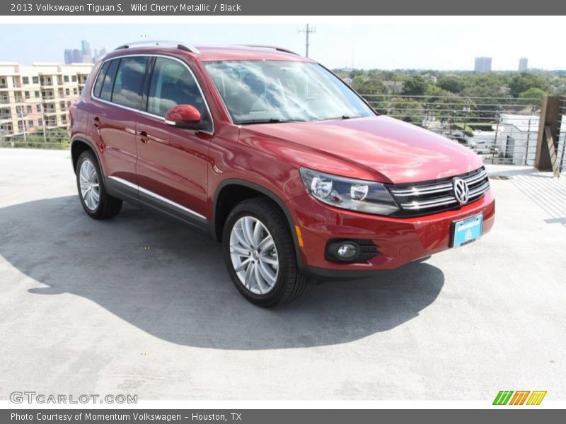 Wild Cherry Metallic / Black 2013 Volkswagen Tiguan S
