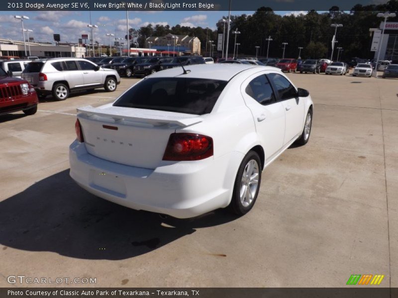 New Bright White / Black/Light Frost Beige 2013 Dodge Avenger SE V6