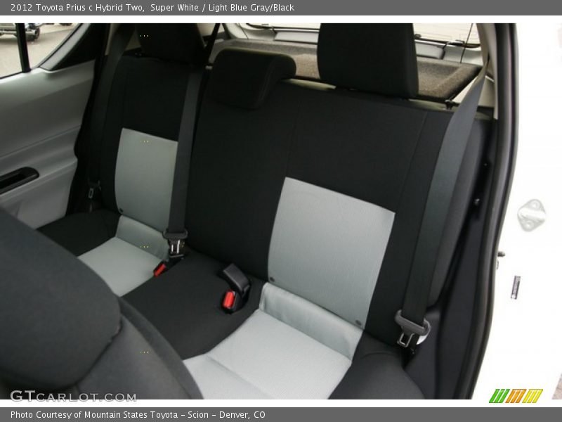 Super White / Light Blue Gray/Black 2012 Toyota Prius c Hybrid Two