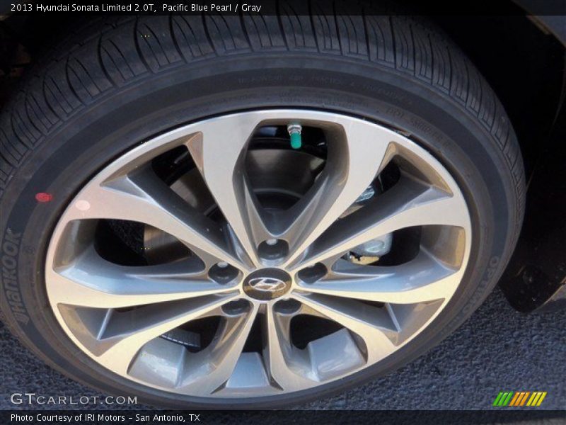 Pacific Blue Pearl / Gray 2013 Hyundai Sonata Limited 2.0T