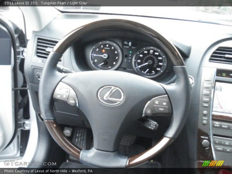 Tungsten Pearl / Light Gray 2011 Lexus ES 350