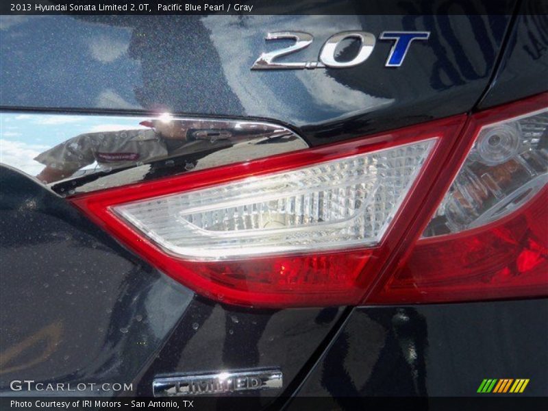 Pacific Blue Pearl / Gray 2013 Hyundai Sonata Limited 2.0T