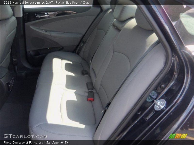 Pacific Blue Pearl / Gray 2013 Hyundai Sonata Limited 2.0T