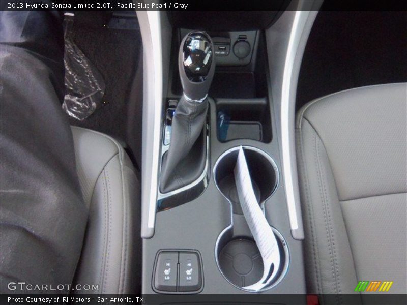Pacific Blue Pearl / Gray 2013 Hyundai Sonata Limited 2.0T