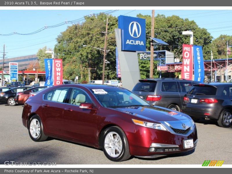 Basque Red Pearl / Taupe 2010 Acura TL 3.5