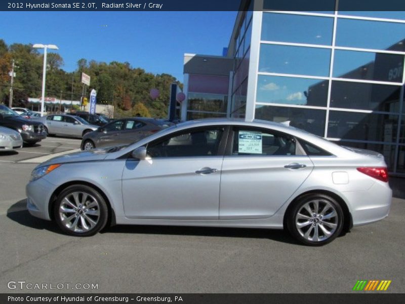 Radiant Silver / Gray 2012 Hyundai Sonata SE 2.0T