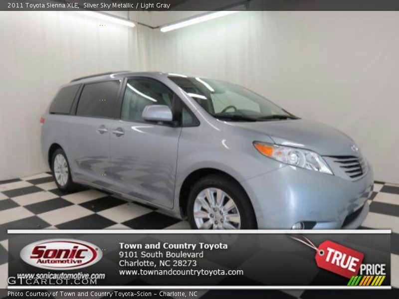 Silver Sky Metallic / Light Gray 2011 Toyota Sienna XLE