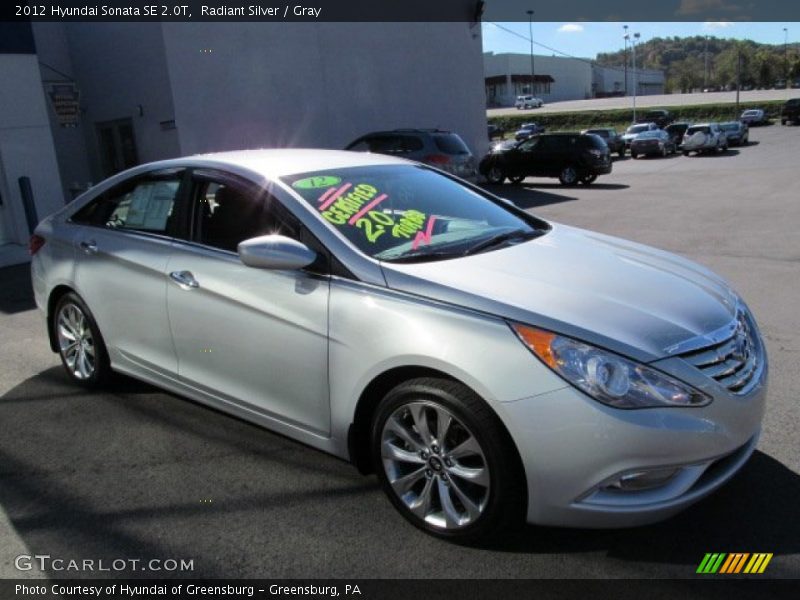 Radiant Silver / Gray 2012 Hyundai Sonata SE 2.0T