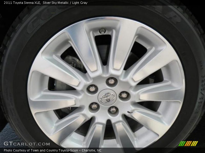 Silver Sky Metallic / Light Gray 2011 Toyota Sienna XLE