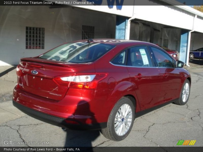 Ruby Red / Charcoal Black 2013 Ford Focus Titanium Sedan