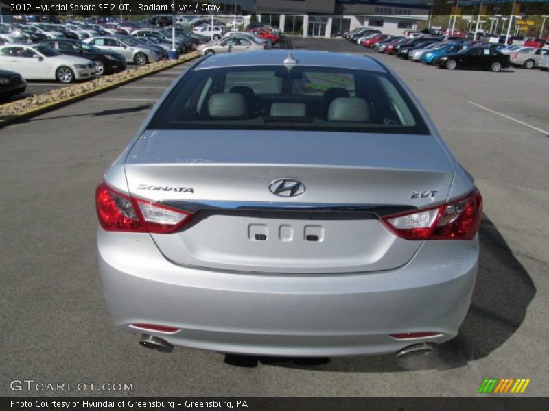 Radiant Silver / Gray 2012 Hyundai Sonata SE 2.0T