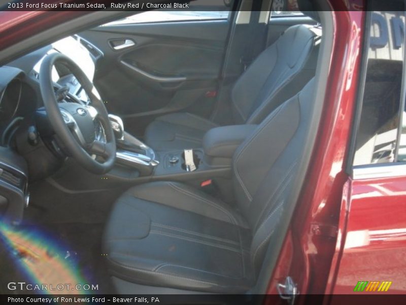 Ruby Red / Charcoal Black 2013 Ford Focus Titanium Sedan