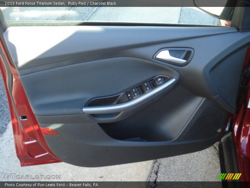 Ruby Red / Charcoal Black 2013 Ford Focus Titanium Sedan