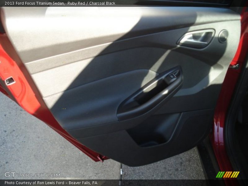 Ruby Red / Charcoal Black 2013 Ford Focus Titanium Sedan