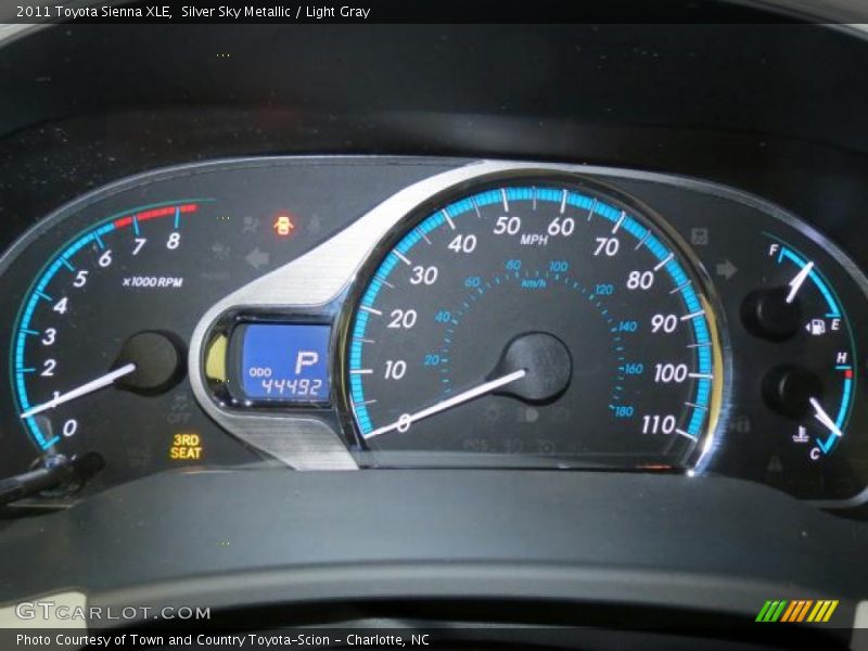 Silver Sky Metallic / Light Gray 2011 Toyota Sienna XLE