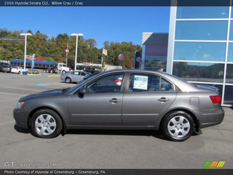 Willow Gray / Gray 2009 Hyundai Sonata GLS