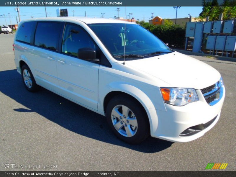 Stone White / Black/Light Graystone 2013 Dodge Grand Caravan SE