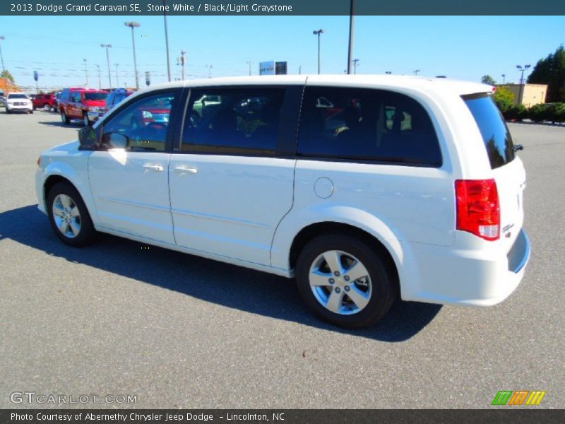 Stone White / Black/Light Graystone 2013 Dodge Grand Caravan SE