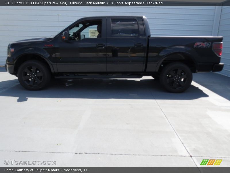 Tuxedo Black Metallic / FX Sport Appearance Black/Red 2013 Ford F150 FX4 SuperCrew 4x4