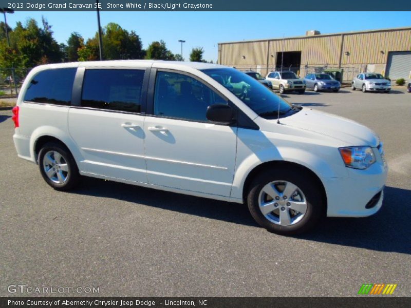 Stone White / Black/Light Graystone 2013 Dodge Grand Caravan SE