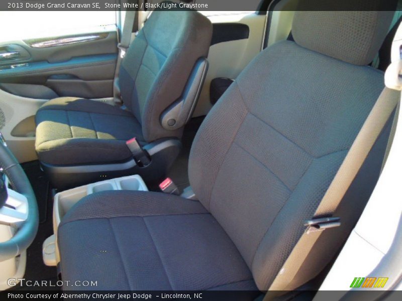 Stone White / Black/Light Graystone 2013 Dodge Grand Caravan SE
