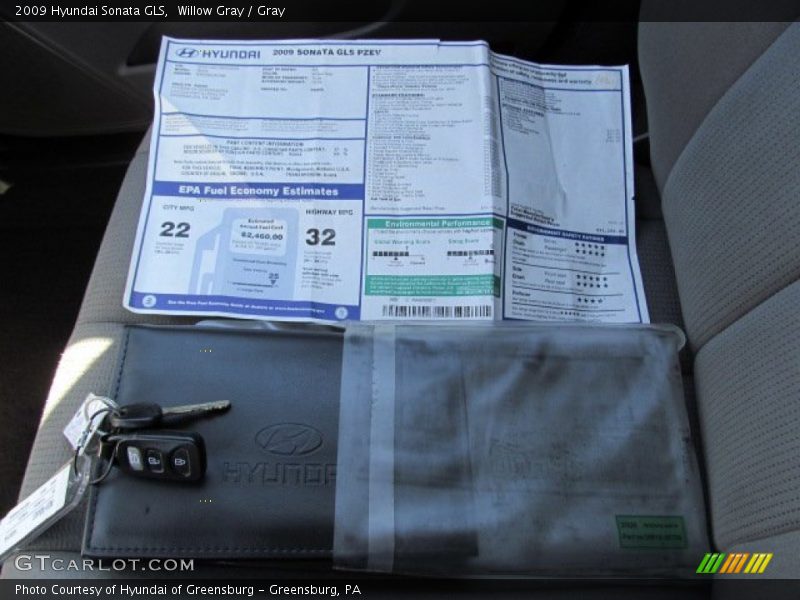 Willow Gray / Gray 2009 Hyundai Sonata GLS