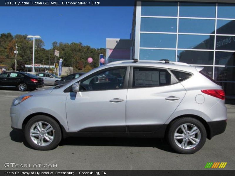 Diamond Silver / Black 2013 Hyundai Tucson GLS AWD