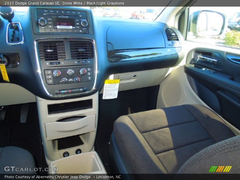 Stone White / Black/Light Graystone 2013 Dodge Grand Caravan SE