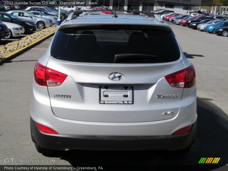 Diamond Silver / Black 2013 Hyundai Tucson GLS AWD