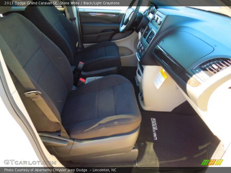 Stone White / Black/Light Graystone 2013 Dodge Grand Caravan SE