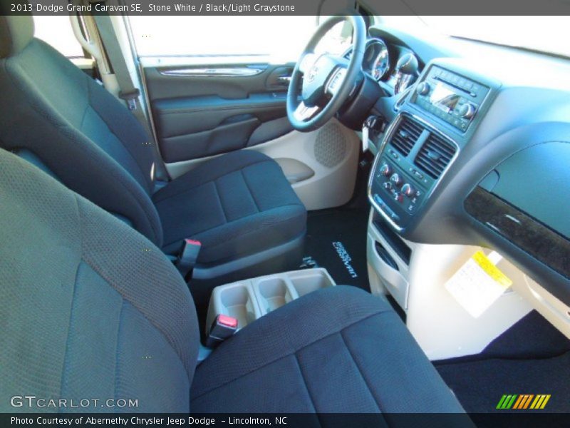 Stone White / Black/Light Graystone 2013 Dodge Grand Caravan SE