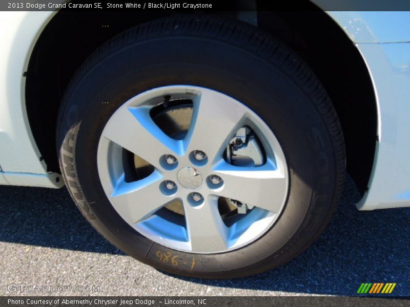 Stone White / Black/Light Graystone 2013 Dodge Grand Caravan SE