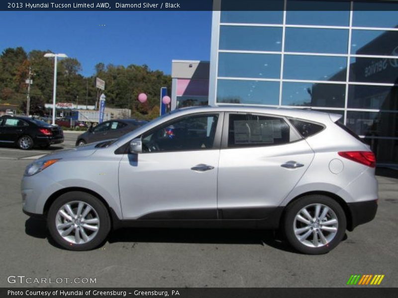 Diamond Silver / Black 2013 Hyundai Tucson Limited AWD