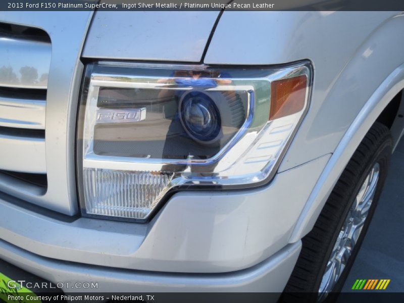 Ingot Silver Metallic / Platinum Unique Pecan Leather 2013 Ford F150 Platinum SuperCrew
