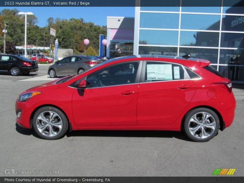 Volcanic Red / Beige 2013 Hyundai Elantra GT