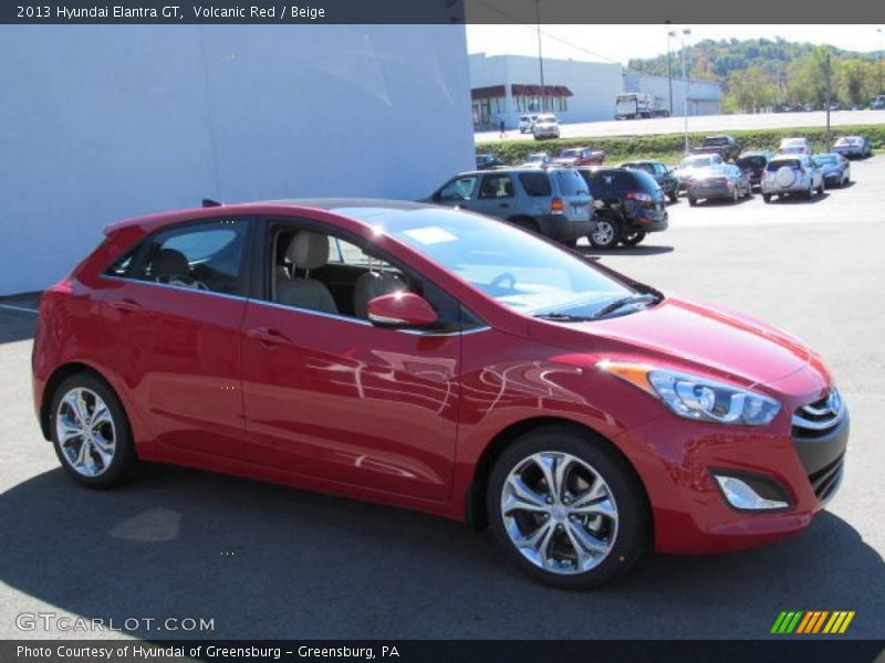 Volcanic Red / Beige 2013 Hyundai Elantra GT