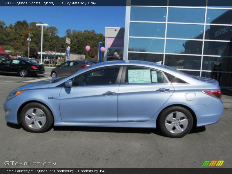 Blue Sky Metallic / Gray 2012 Hyundai Sonata Hybrid