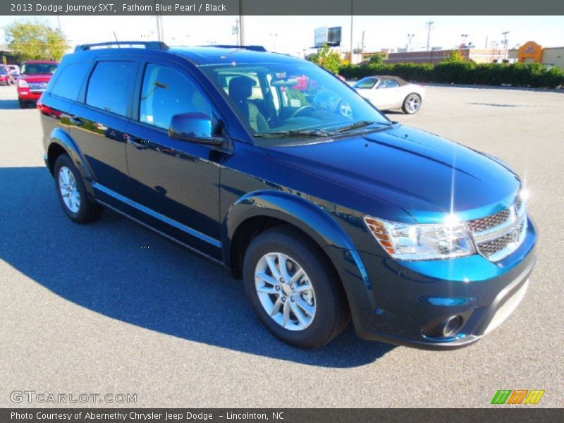 Fathom Blue Pearl / Black 2013 Dodge Journey SXT