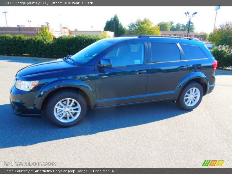 Fathom Blue Pearl / Black 2013 Dodge Journey SXT