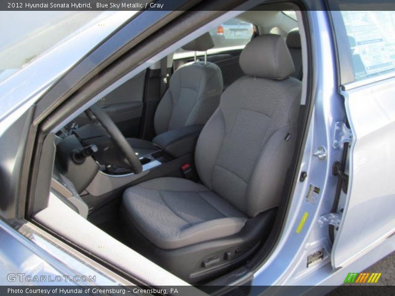 Blue Sky Metallic / Gray 2012 Hyundai Sonata Hybrid