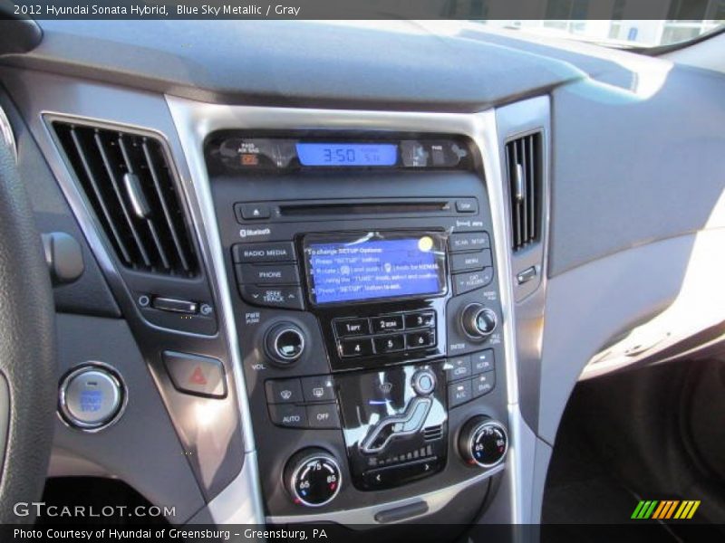 Blue Sky Metallic / Gray 2012 Hyundai Sonata Hybrid