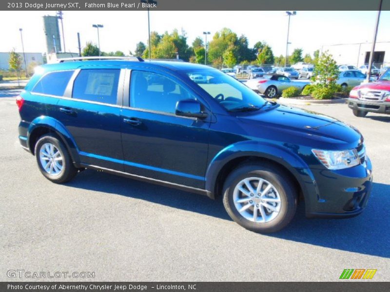 Fathom Blue Pearl / Black 2013 Dodge Journey SXT
